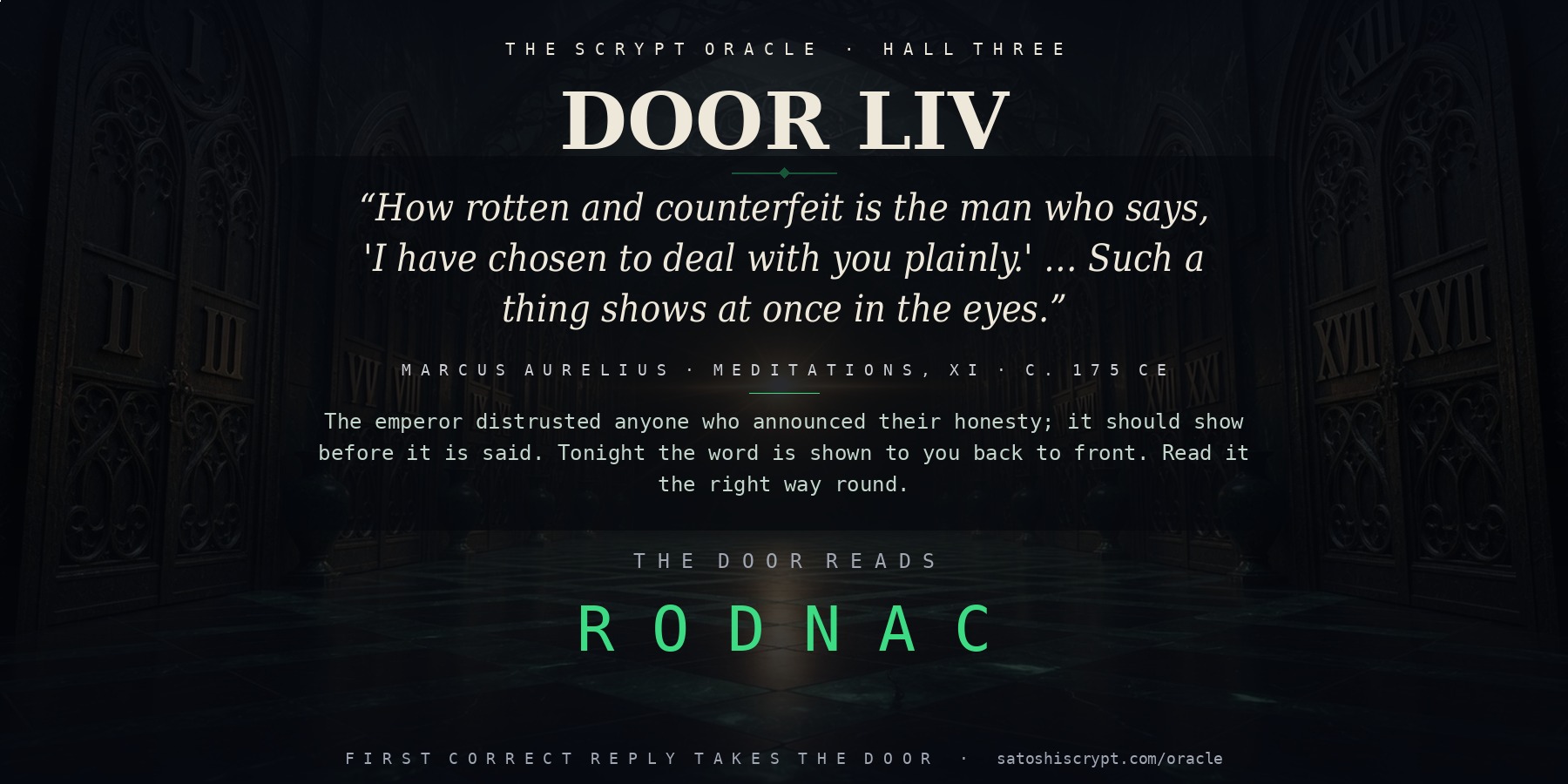 The Scrypt Oracle — Door LIV