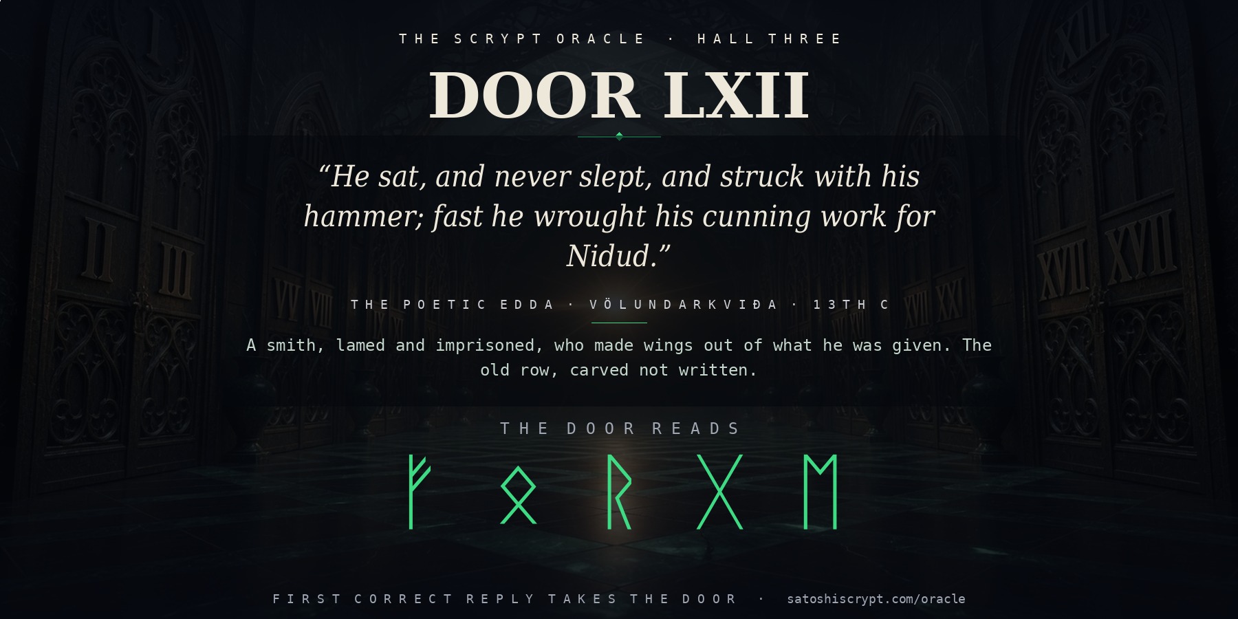 The Scrypt Oracle — Door LXII