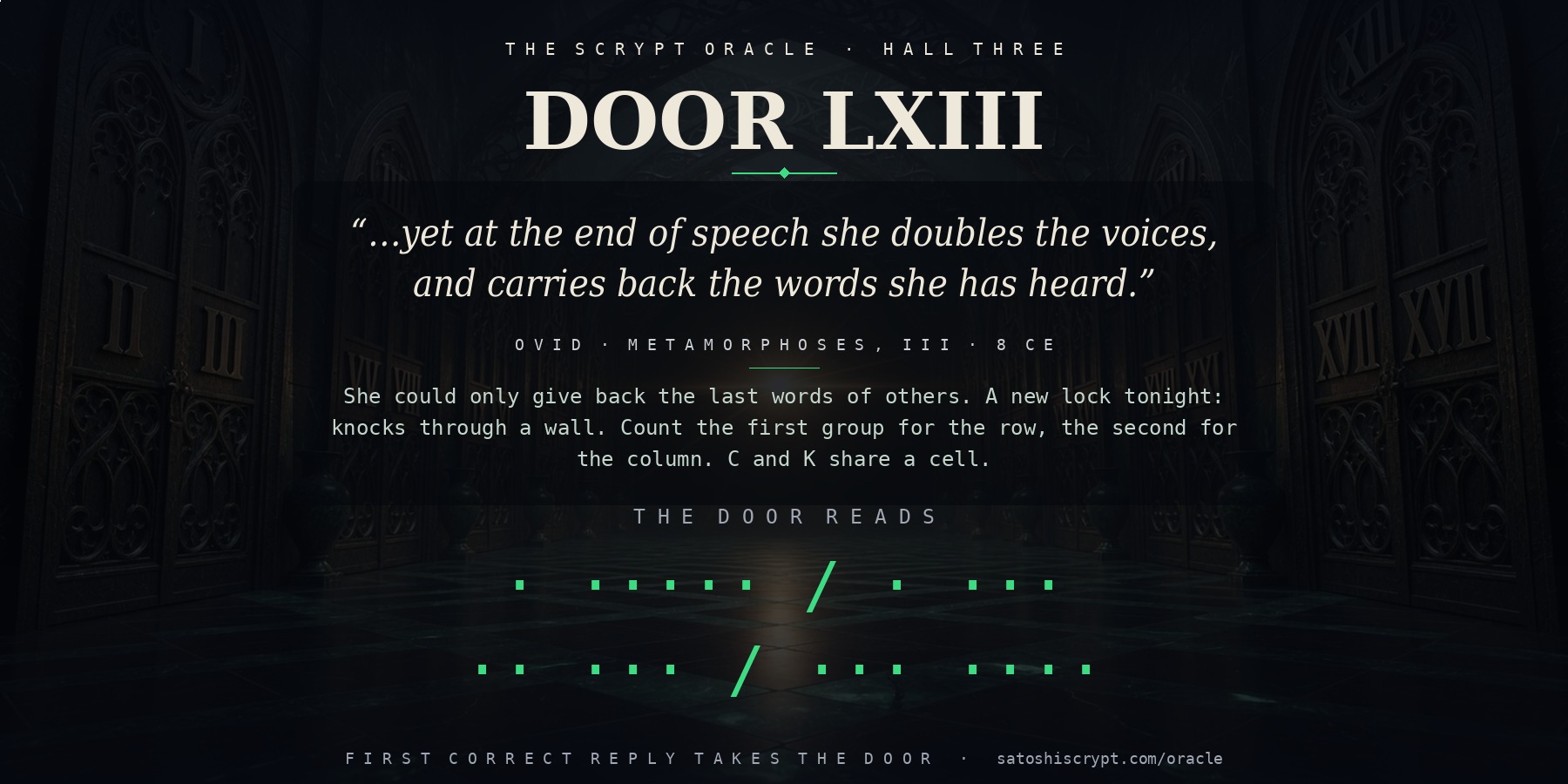 The Scrypt Oracle — Door LXIII