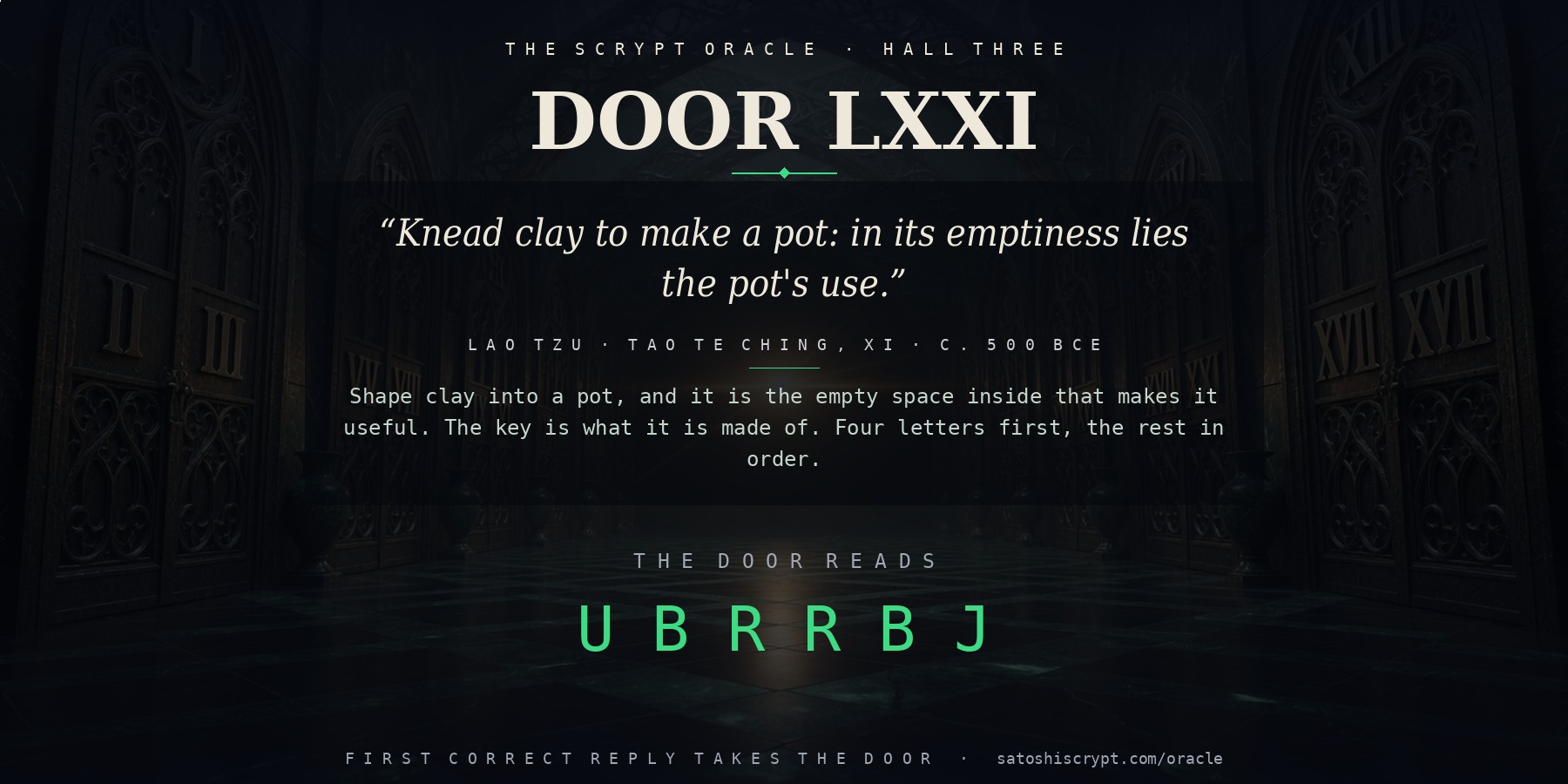 The Scrypt Oracle — Door LXXI
