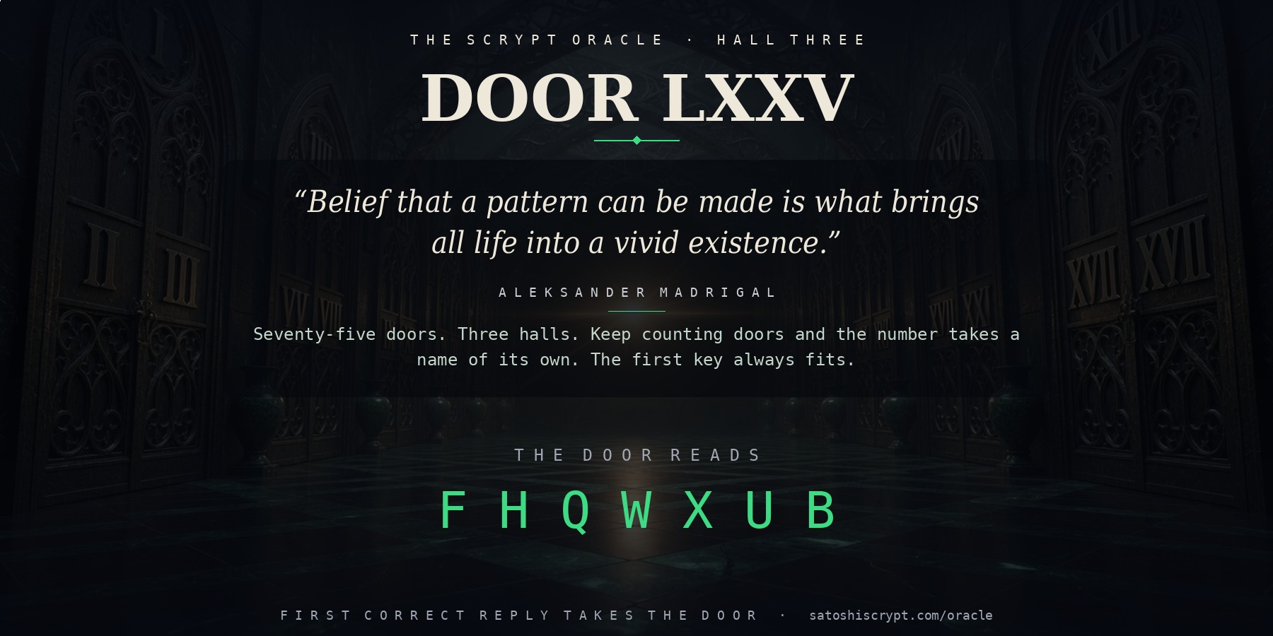 The Scrypt Oracle — Door LXXV