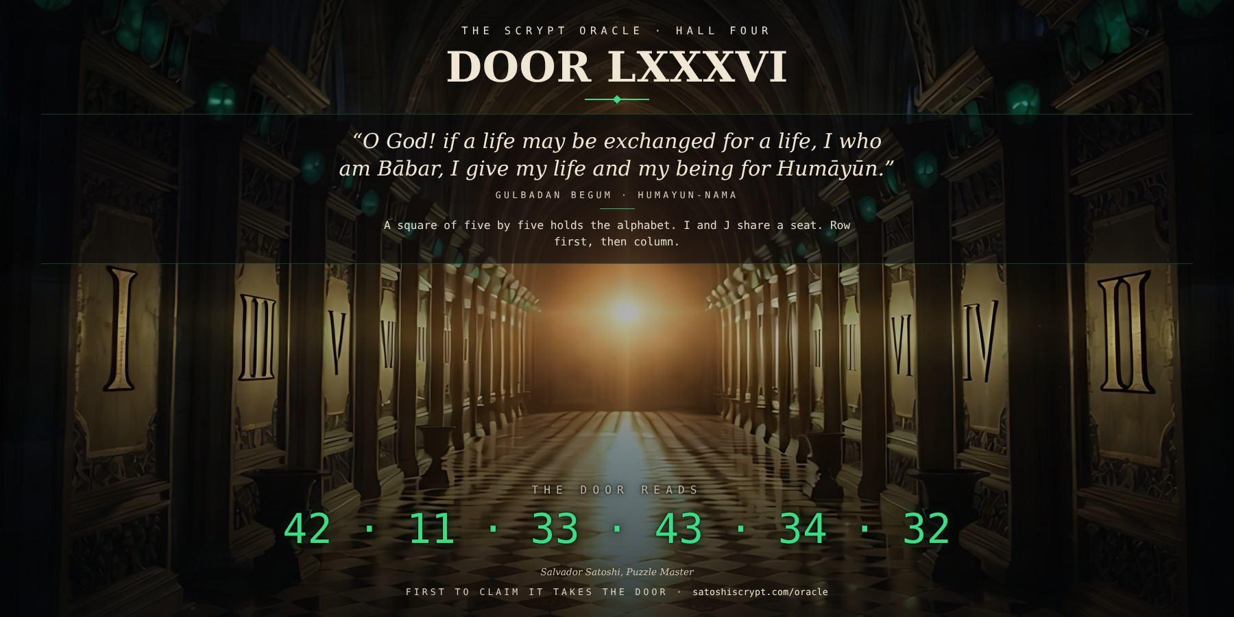 The Scrypt Oracle — Door LXXXVI