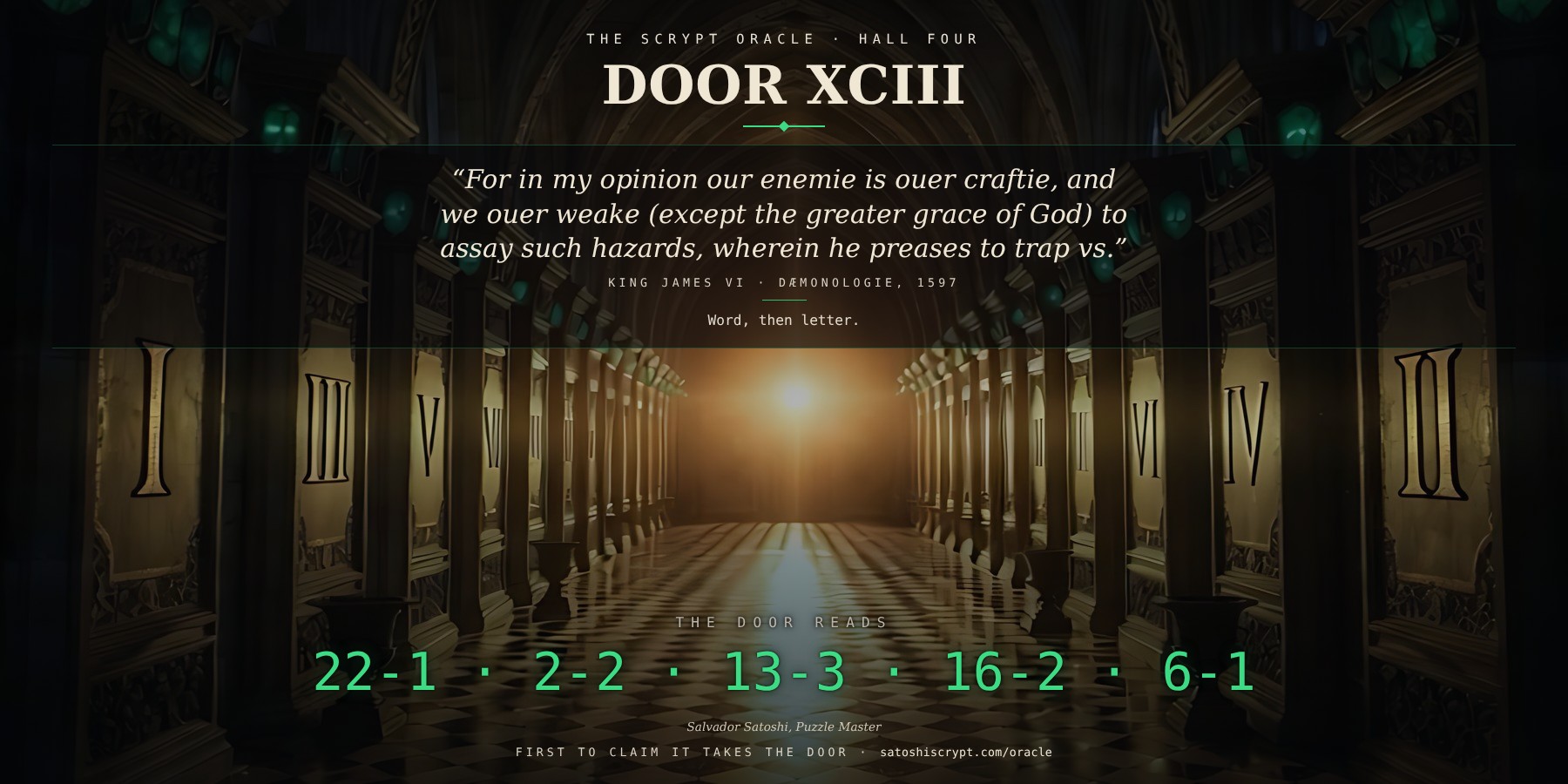 The Scrypt Oracle — Door XCIII