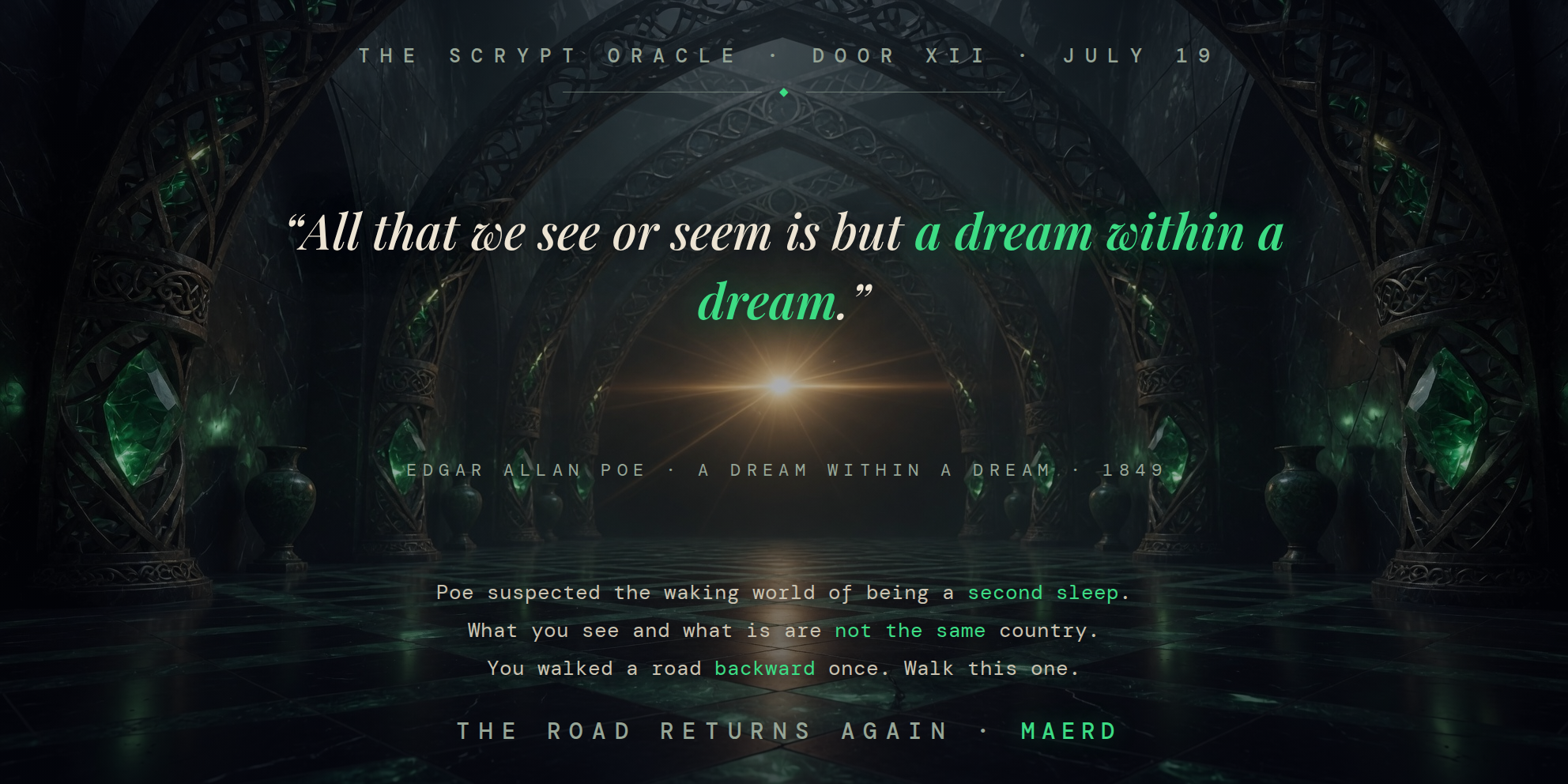 The Scrypt Oracle — Door XII