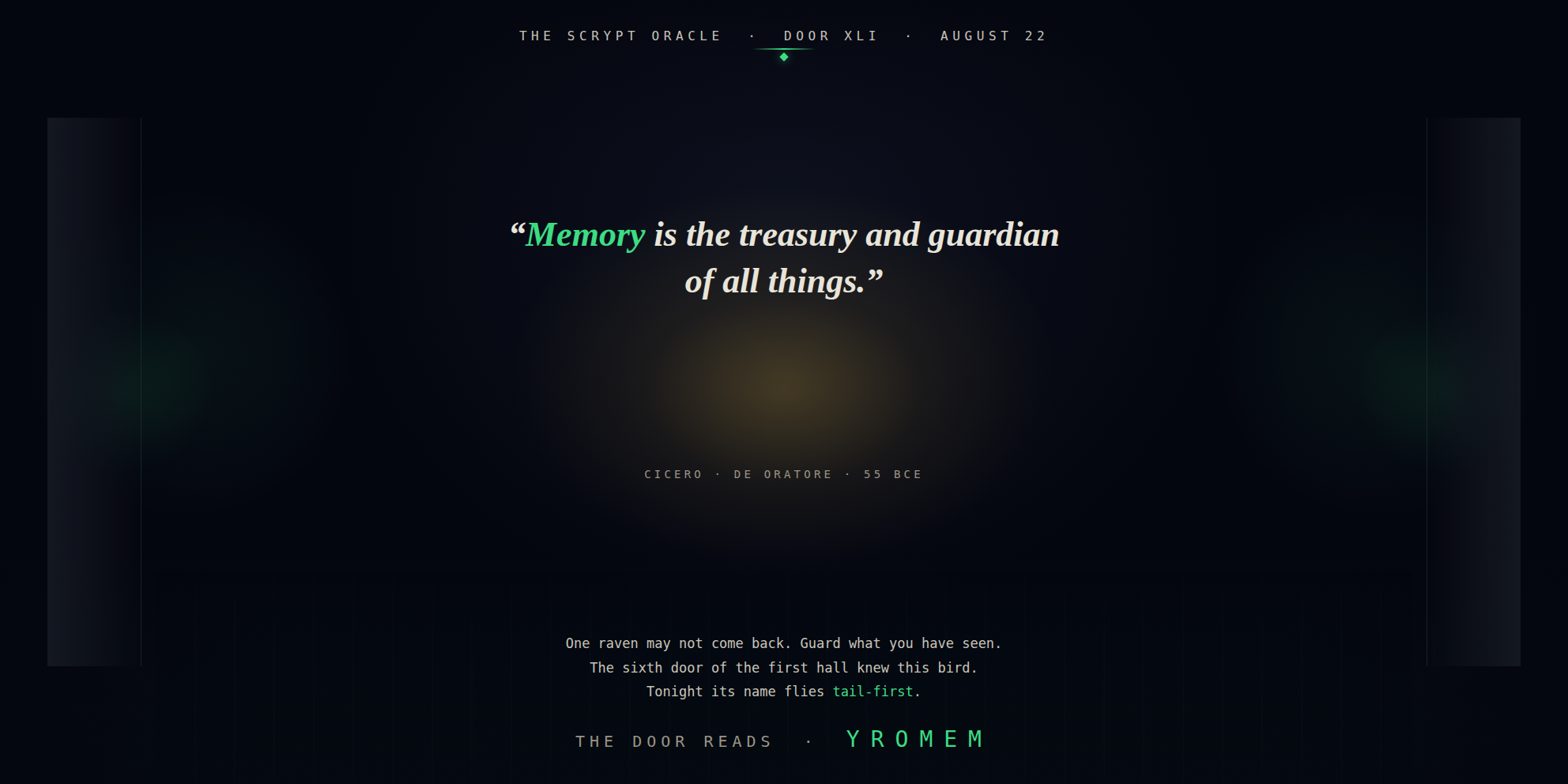 The Scrypt Oracle — Door XLI