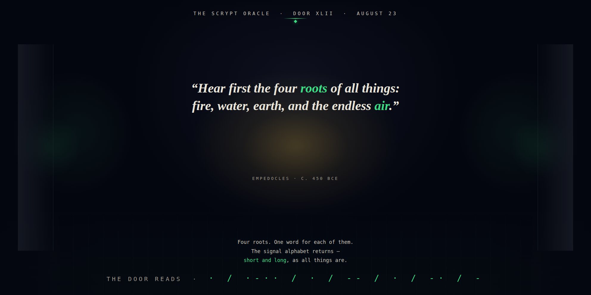 The Scrypt Oracle — Door XLII