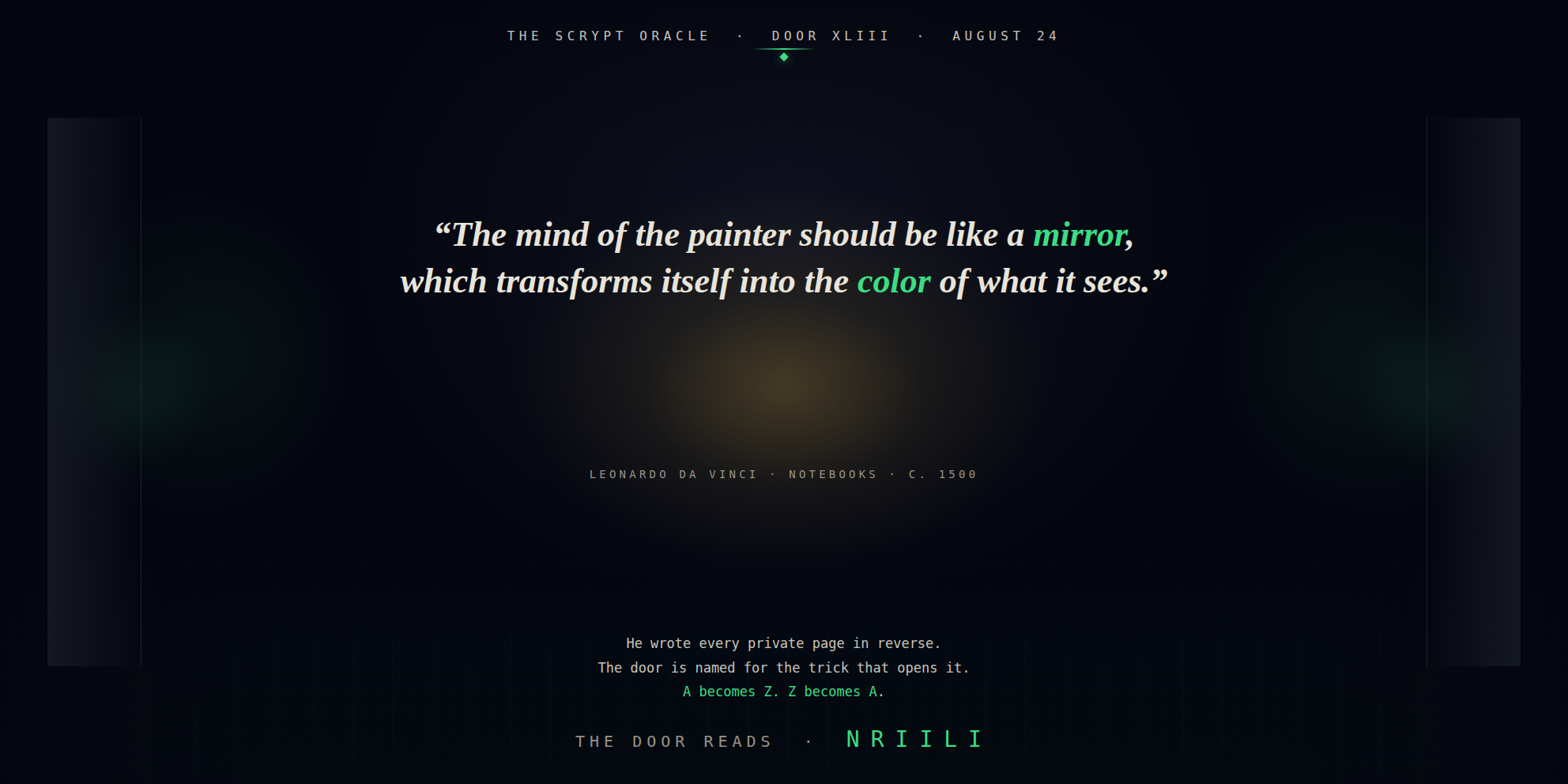 The Scrypt Oracle — Door XLIII