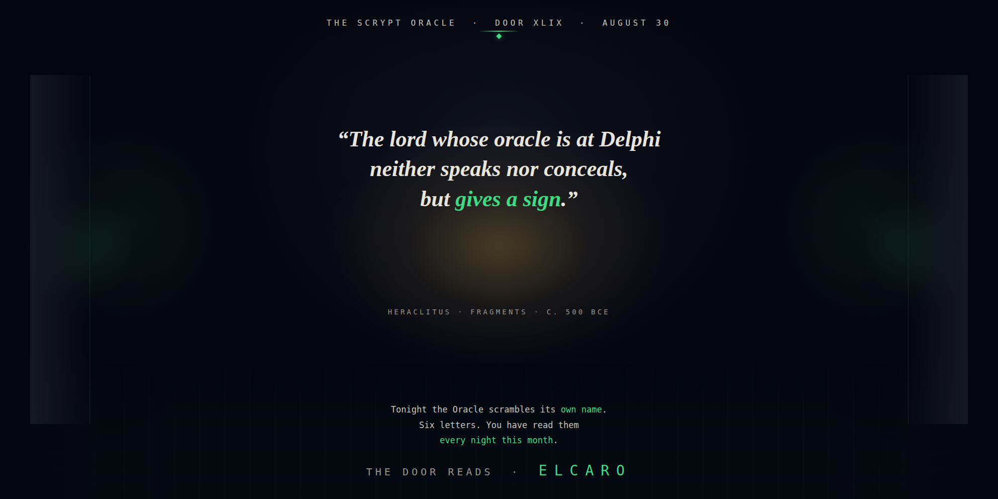 The Scrypt Oracle — Door XLIX