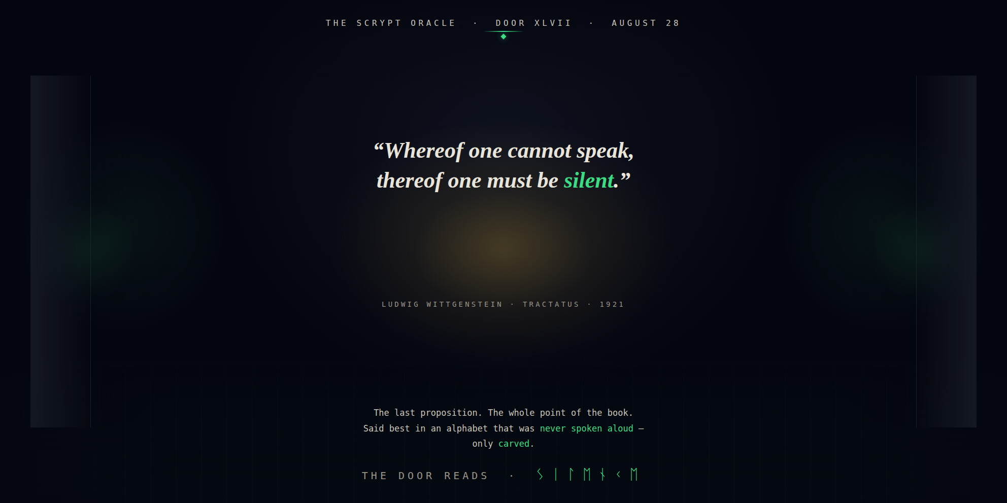 The Scrypt Oracle — Door XLVII