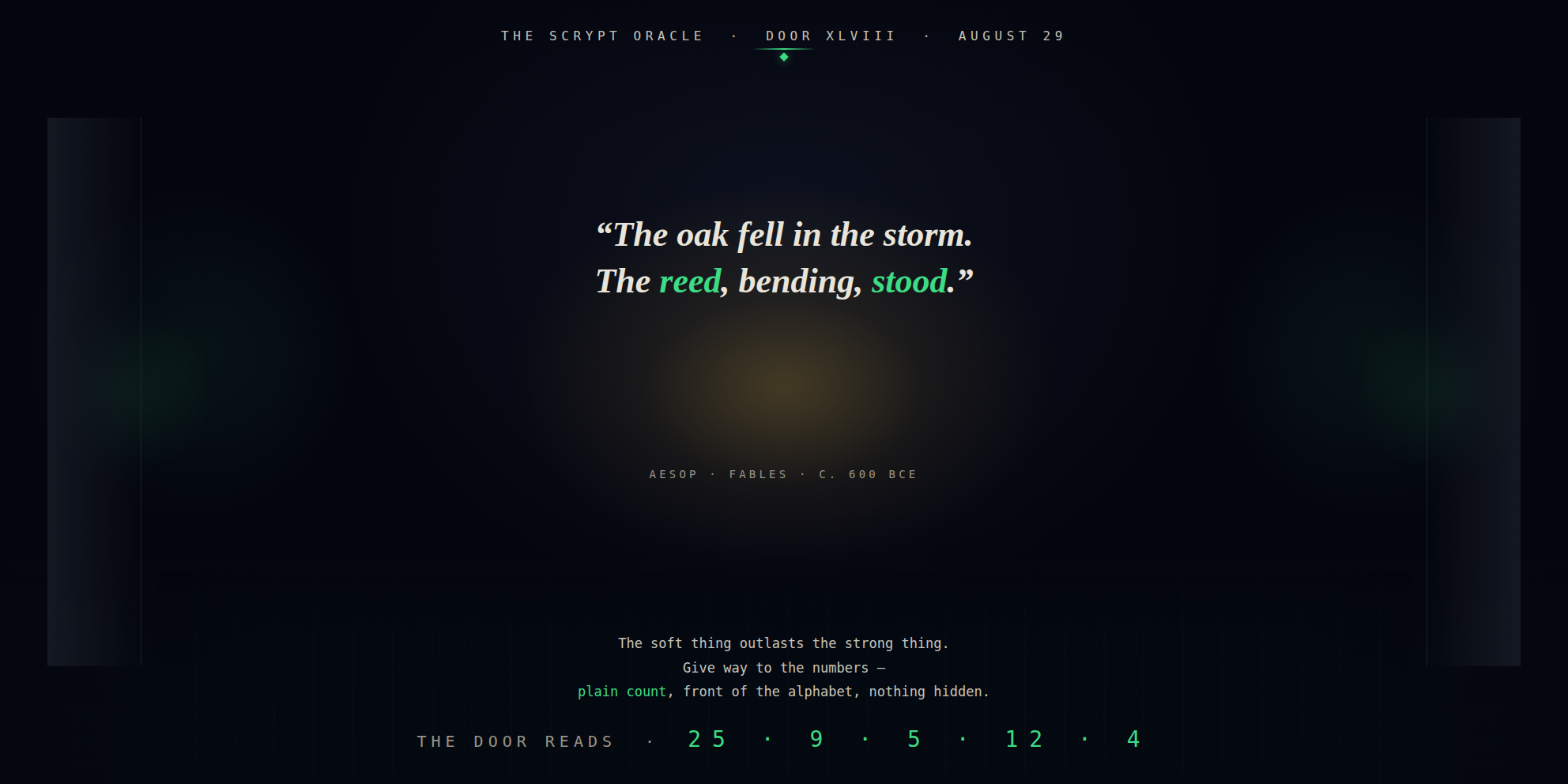 The Scrypt Oracle — Door XLVIII