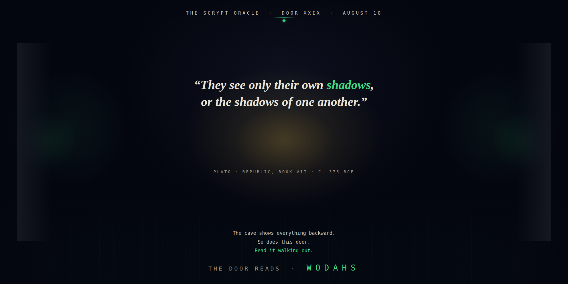 The Scrypt Oracle — Door XXIX