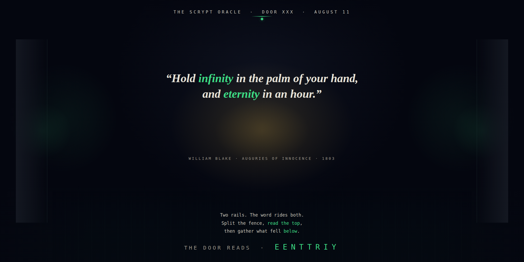 The Scrypt Oracle — Door XXX